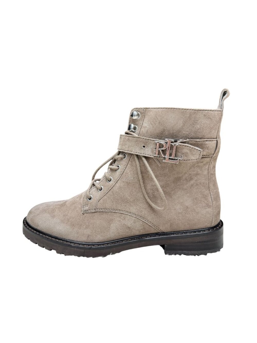 NWOB Lauren Ralph Lauren Eldridge Suede Lace Up Combat Boots Women's, Size 7